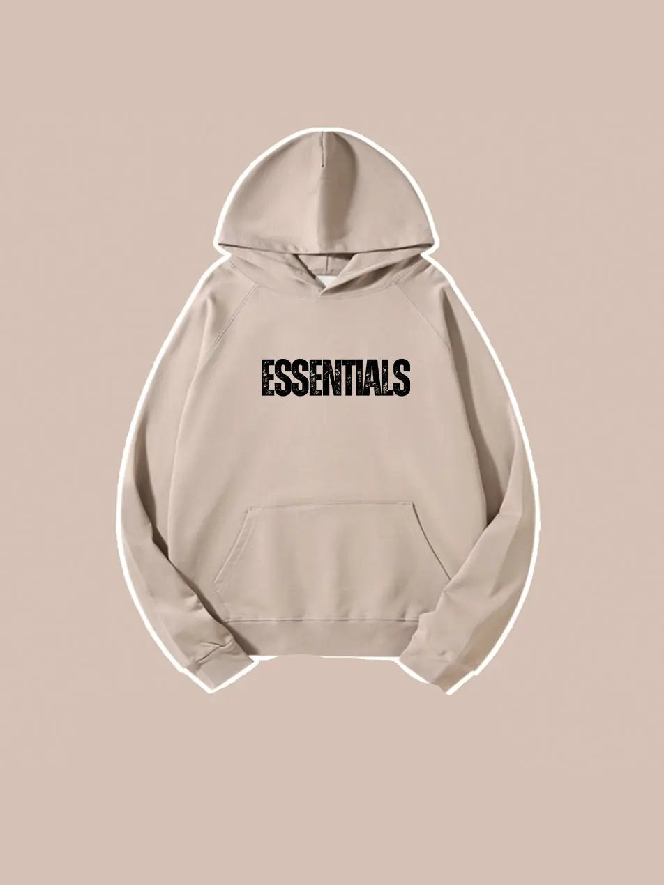 Basic Letter Printed Essentials Hoodie 460g Essentials Sweatshirt