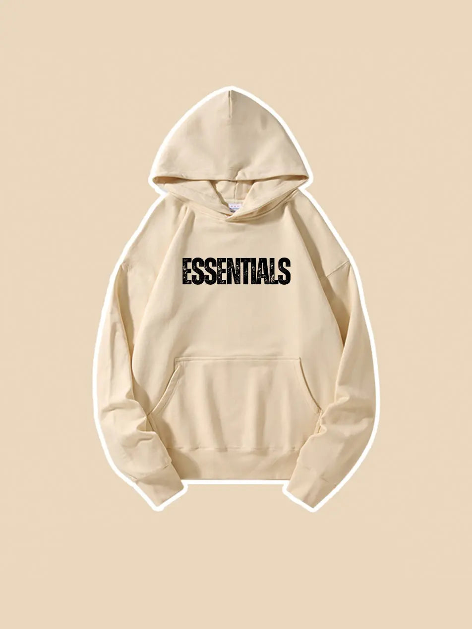 Basic Letter Printed Essentials Hoodie 420g Essentials Sweatshirt