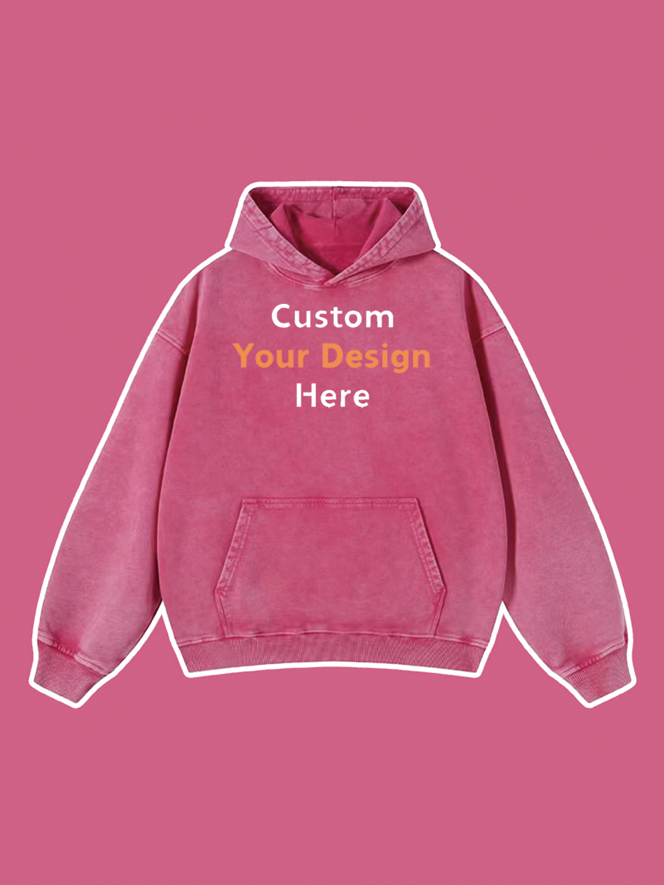 450g Custom Cotton Wash Old Vintage Hoodie