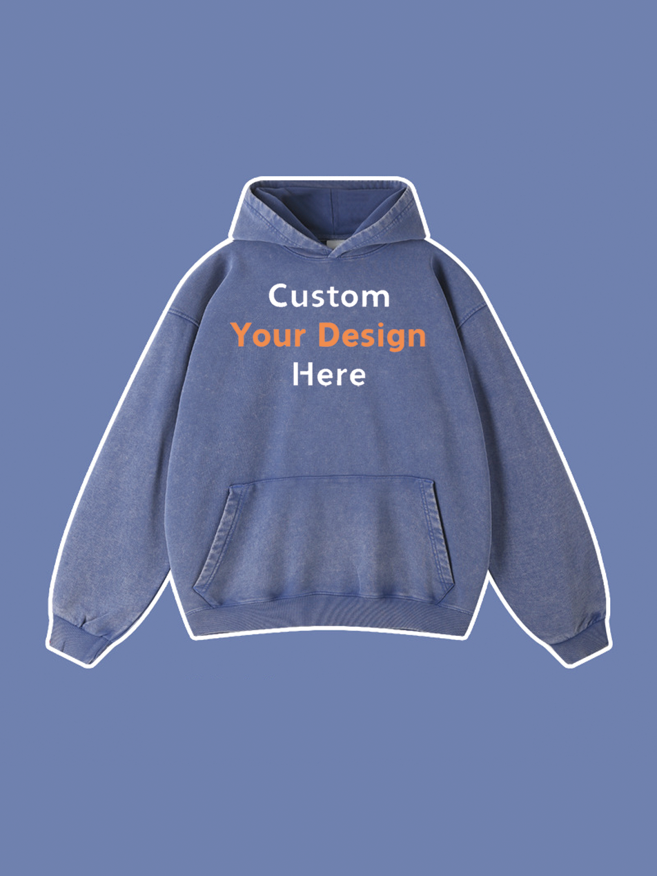 450g Custom Cotton Wash Old Vintage Hoodie