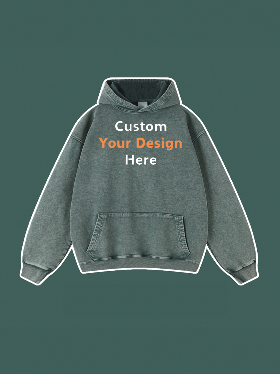 450g Custom Cotton Wash Old Vintage Hoodie