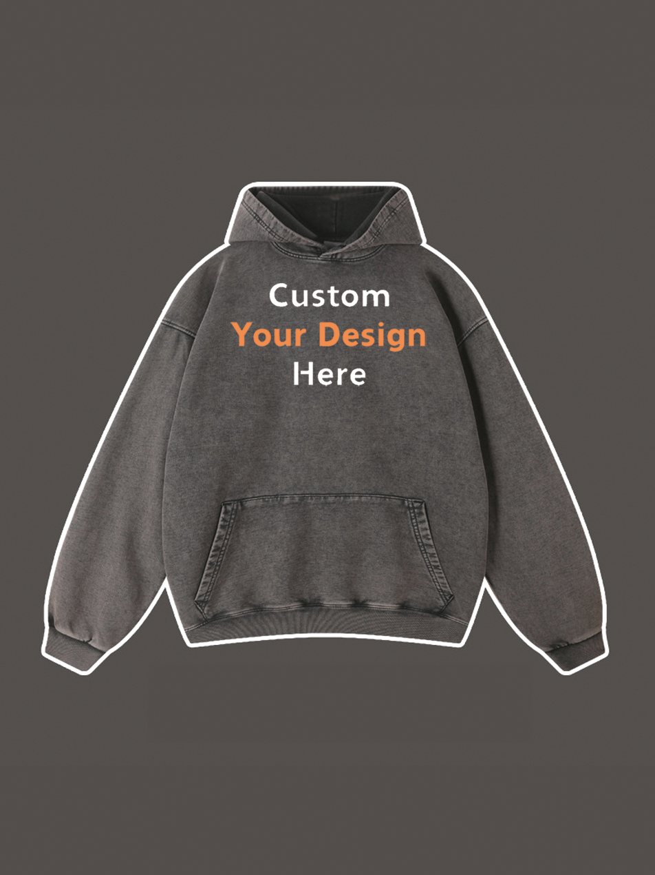 450g Custom Cotton Wash Old Vintage Hoodie