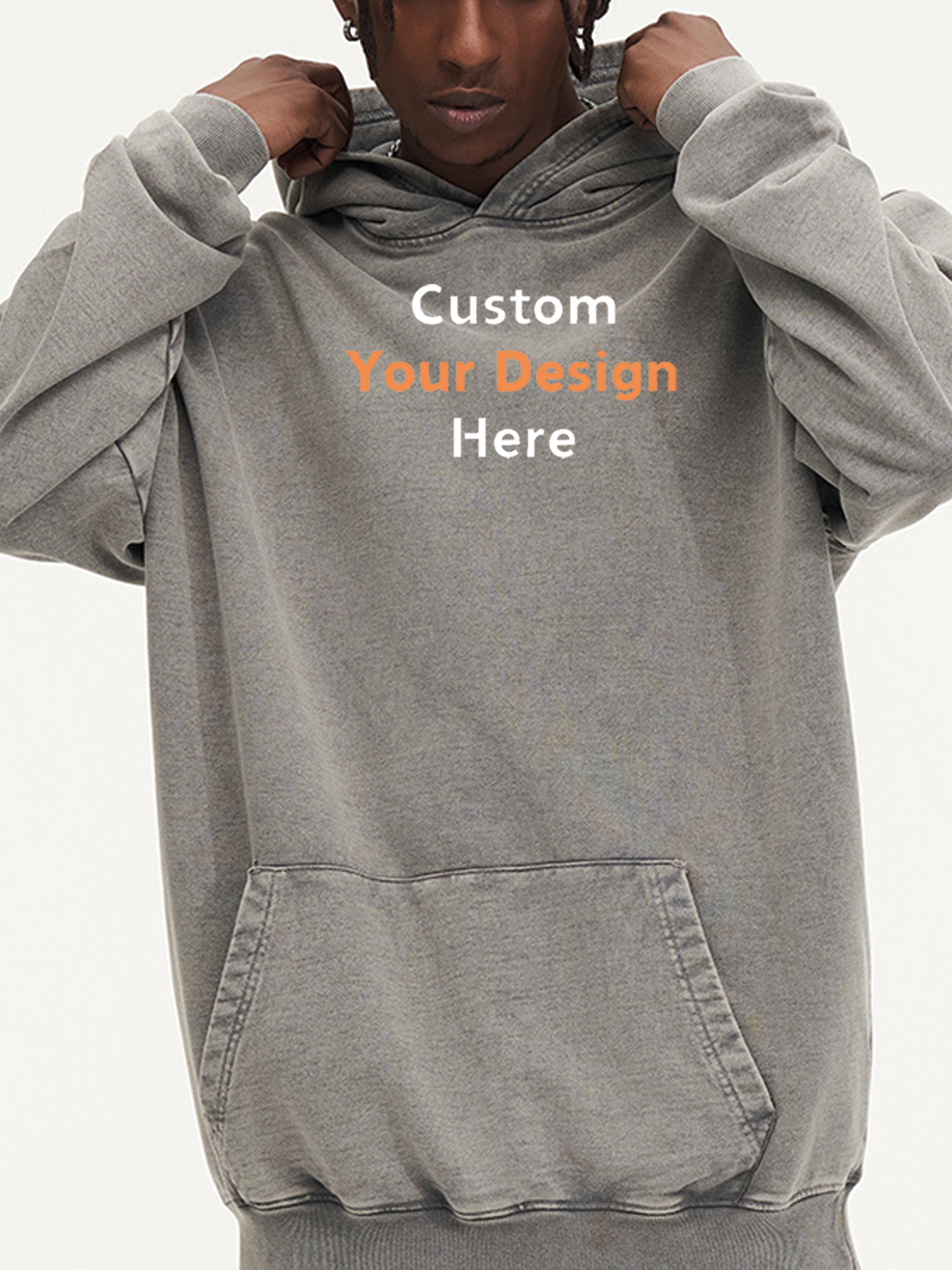 450g Custom Cotton Wash Old Vintage Hoodie