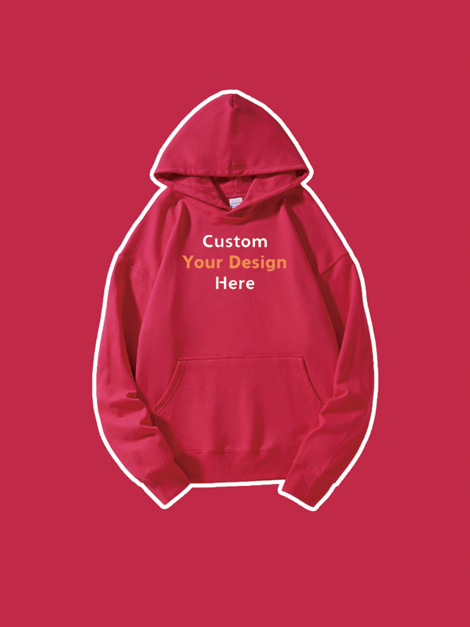 420g Custom Pure Color Basic Cotton Hoodie