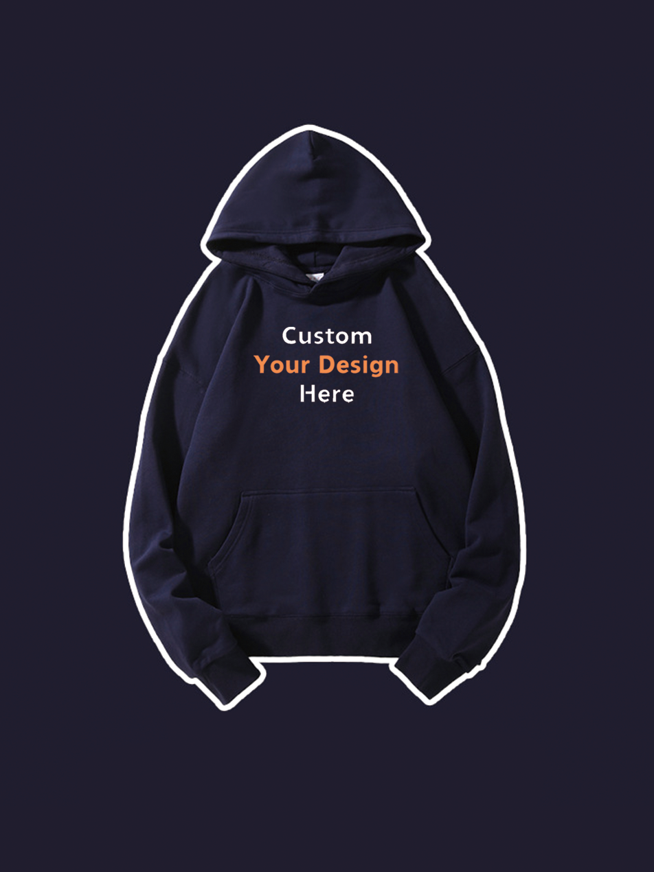 420g Custom Pure Color Basic Cotton Hoodie