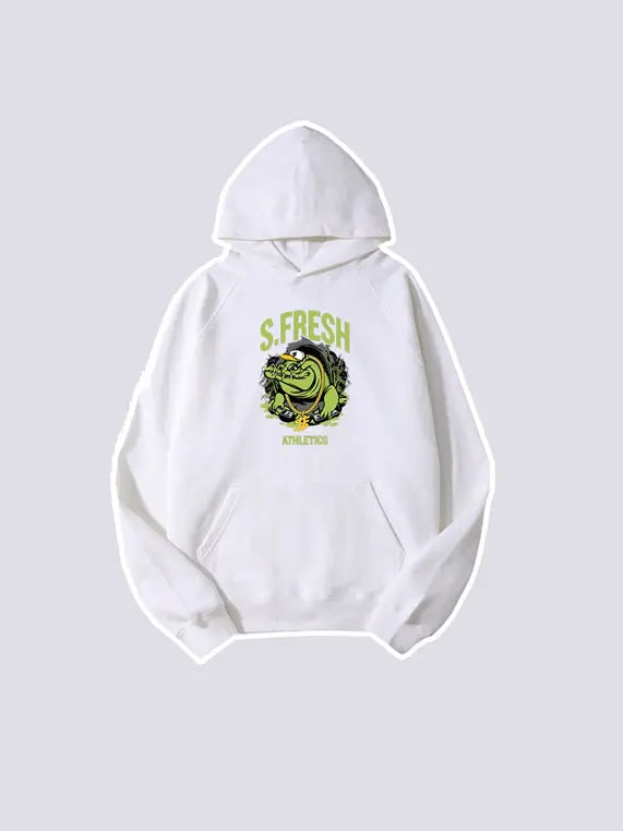 320g Fresh Printed Hooded Sweatshirt