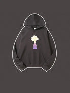 Crucifix Printed Hooded Sweatshirt 