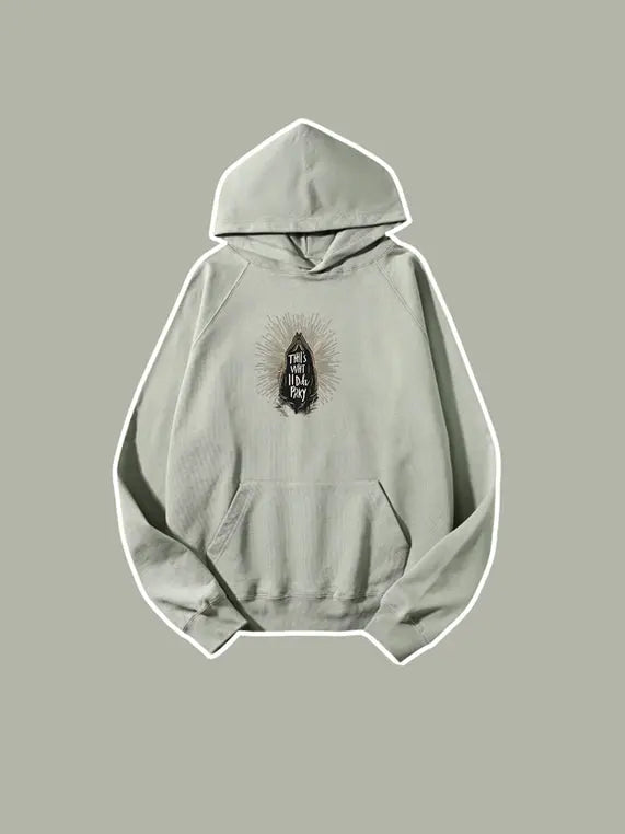 Men's Printed Cotton Hoodie Hooded Sweatshirt