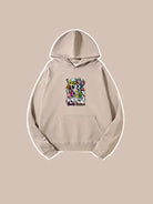 Men Colorful Doodle Letter Printed Cotton Hoodie