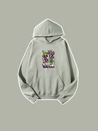 Men Colorful Doodle Letter Printed Cotton Hoodie