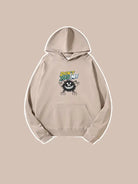 Cartoon Virus Printed Hooded Sweatshirt