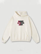 445g Letter Printed Cotton Hoddie-Have A Nice Day