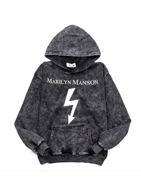 Manson Flash Print Wash Old Hoodie