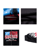 Flag Flame Zipper Cotton Hoodie