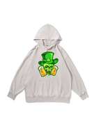 360g Guinness Printed Wash Old Cotton Hoodie for St. Patrick's Day Emma Bridess