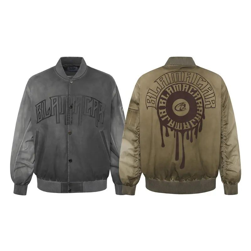 High Street Letter Print Flight Jackets for Men Emma Bridess