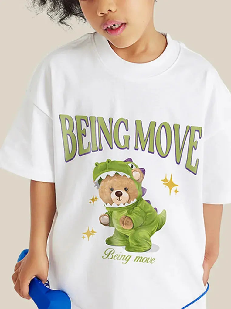 Bear Being Move Kids Funny T-shirt