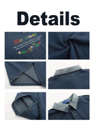 Blue Denim Button Polo Shirt