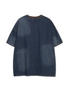 Drop Shoulder Denim T-shirt