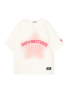 Blurred Star Letter Printed T-shirt