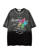 Tie Dye Letter Graphic T-shirt