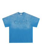 Drop Shoulder Tie Dye Letter Print T-shirt