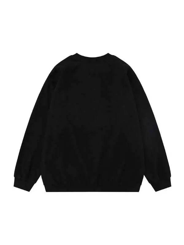 Women's Leisure Letter Washed Crew Neck Sweatshirt - Emma Bridess