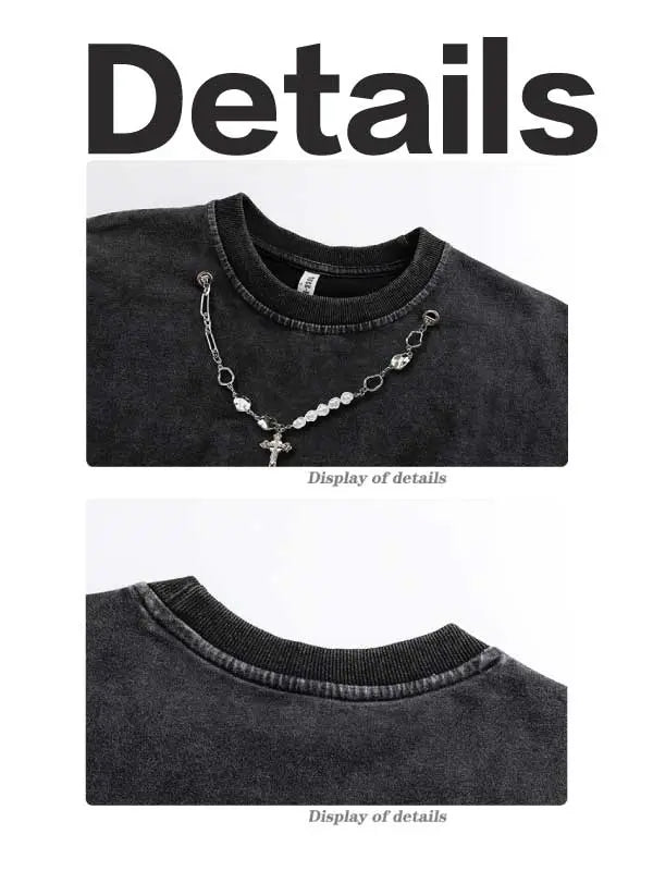 Men's Necklace Crew Neck Graphic Sweatshirt - Emma Bridess