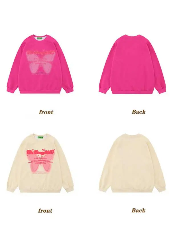 Girl's Butterfly Long Sleeve Sweatshirt - Emma Bridess