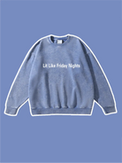 Lit Like Friday Nights Embroidered Sweatshirts - Emma Bridess