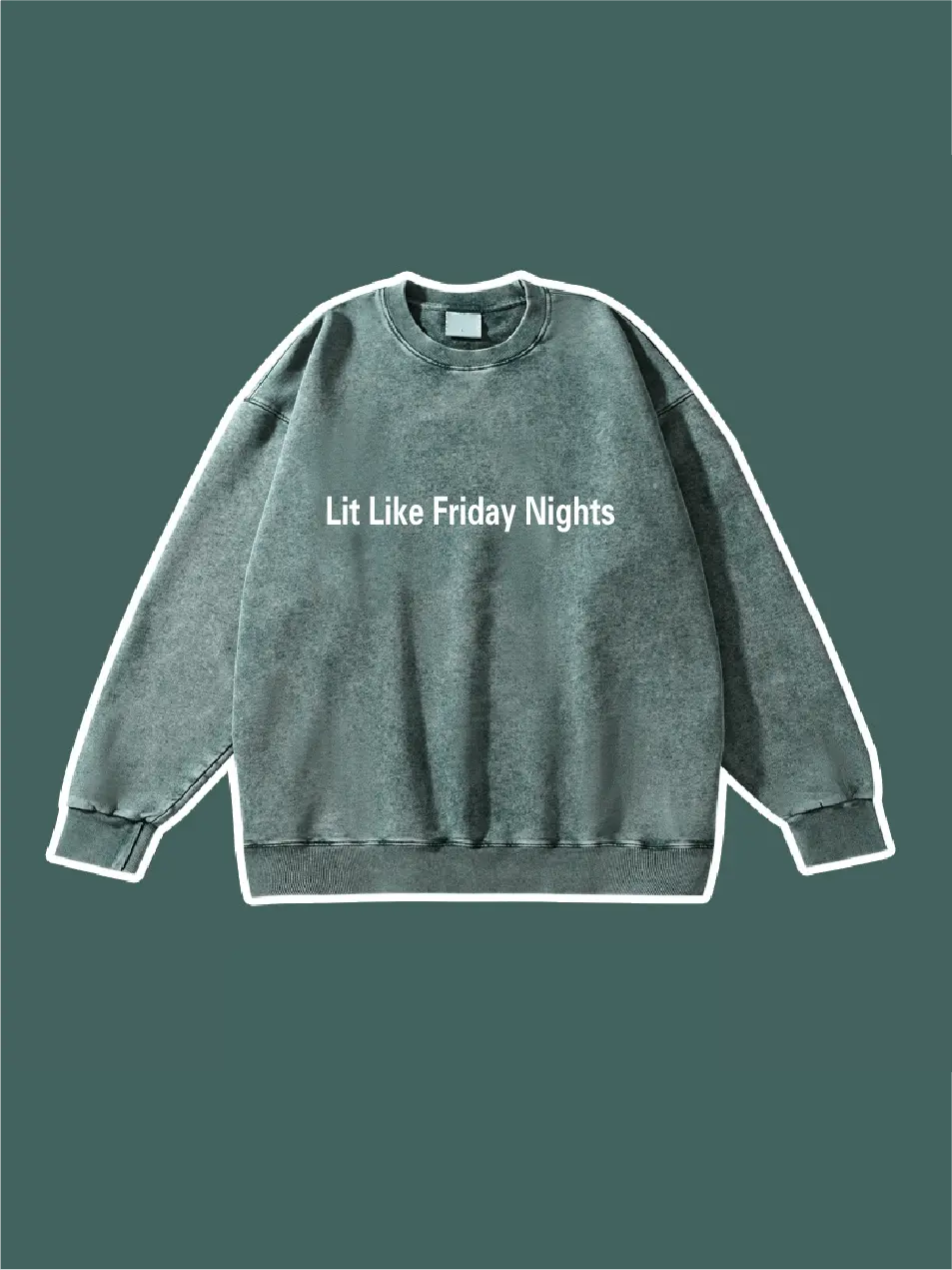 Lit Like Friday Nights Embroidered Sweatshirts - Emma Bridess