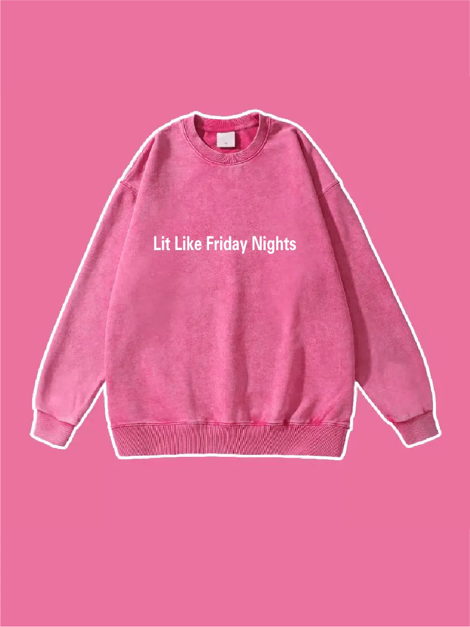 Lit Like Friday Nights Embroidered Sweatshirts - Emma Bridess