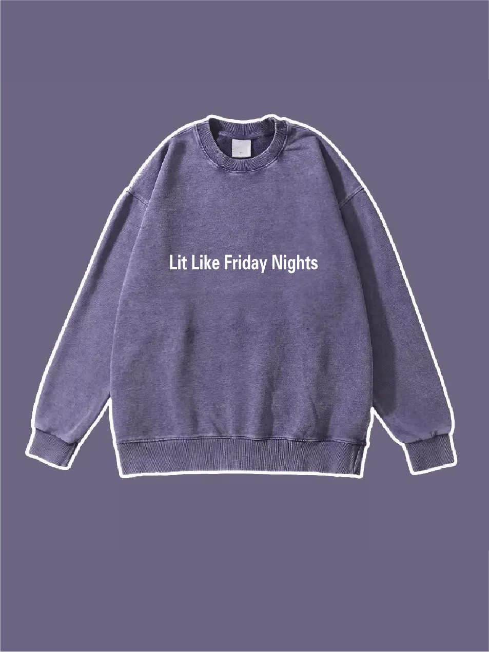 Lit Like Friday Nights Embroidered Sweatshirts - Emma Bridess