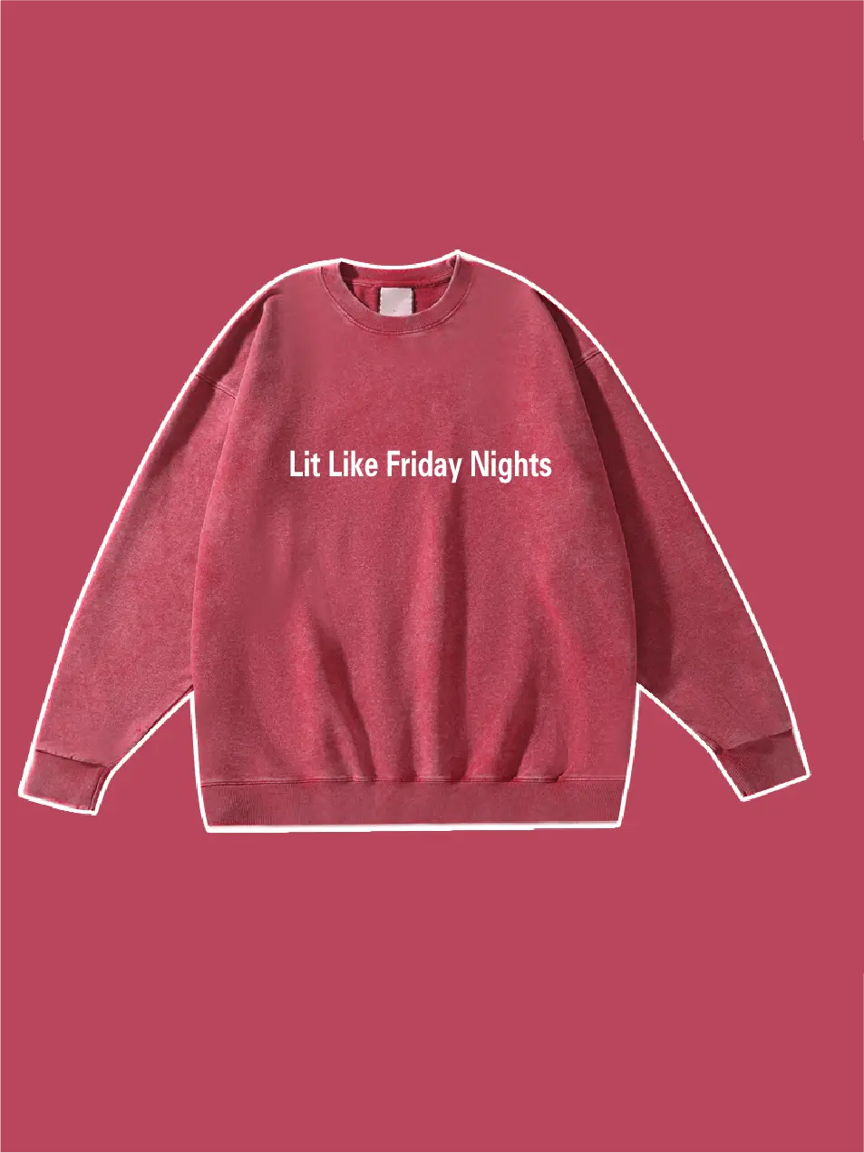 Lit Like Friday Nights Embroidered Sweatshirts - Emma Bridess