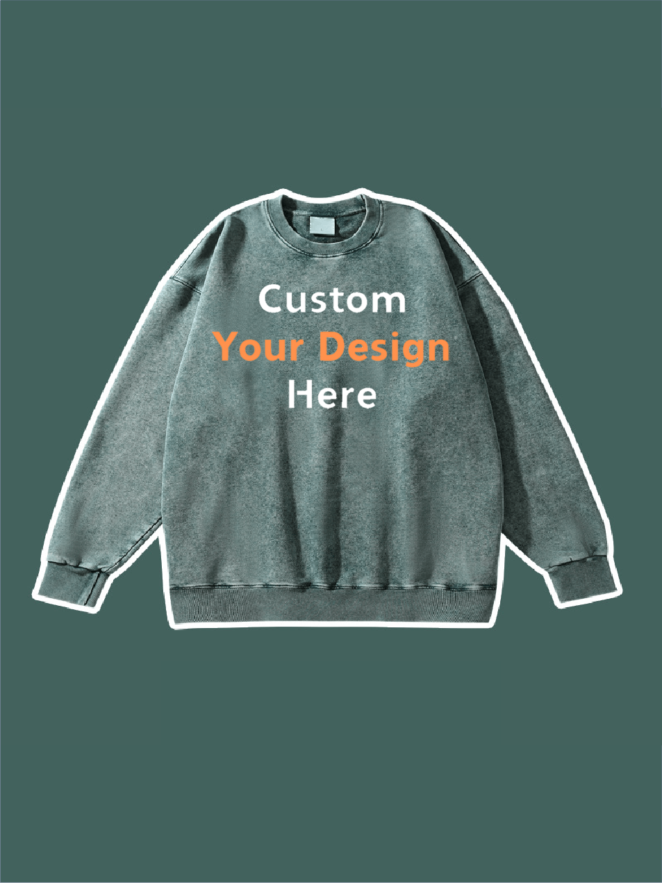 Custom Your Design Here Embroidery Sweatshirt