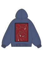 320g Cotton Red Back Printed Hoodie for Valentine's Day