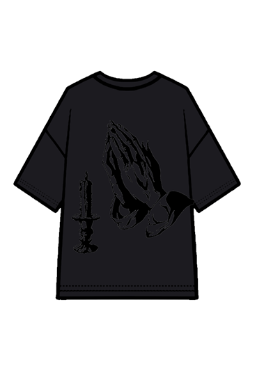 270g Cotton Easter Pray Printed Wash Old T-shirt