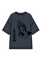 270g Cotton Easter Pray Printed Wash Old T-shirt