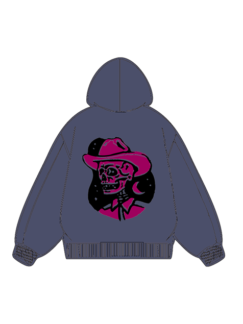 320g Back Ghost Rider Easter Cotton Hoodie