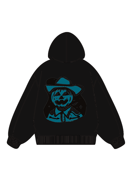 320g Back Ghost Pumpkin Easter Cotton Hoodie