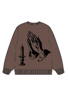 350g Cotton Hallow God Printed Wash Old Sweatshirt for Easter