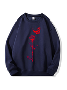 320g Rose Butterfly Printed Cotton Sweatshirt Emma Bridess