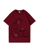 270g Cotton Art Lines Wash Old T-shirt for Mom Emma Bridess