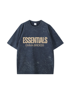 270g Essentials Skull Printed Wash Old Cotton T-shirt Emma Bridess