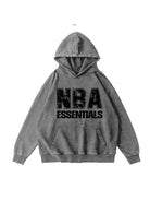 360g NBA Essential Letter Printed Wash Old Cotton Hoodie Emma Bridess