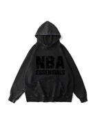 360g NBA Essential Letter Printed Wash Old Cotton Hoodie Emma Bridess