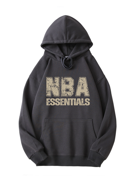 320g NBA Essential Golden Letter Printed Cotton Hoodie Emma Bridess