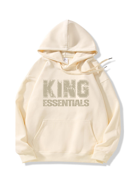 320g King Essential Golden Letter Printed Cotton Hoodie Emma Bridess