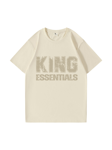 240g King Essential Letter Golden Printed Cotton T-shirt Emma Bridess