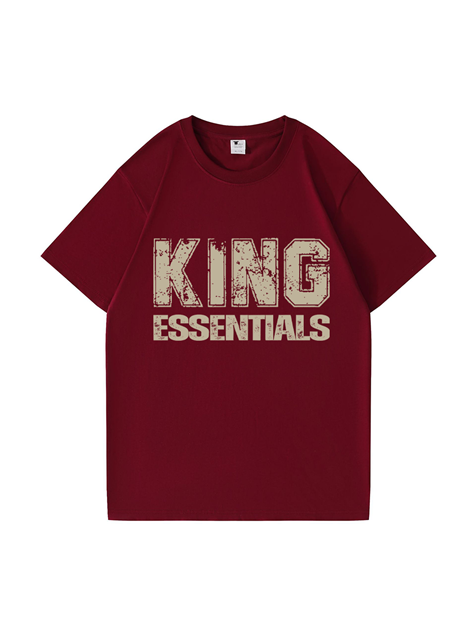 240g King Essential Letter Golden Printed Cotton T-shirt Emma Bridess